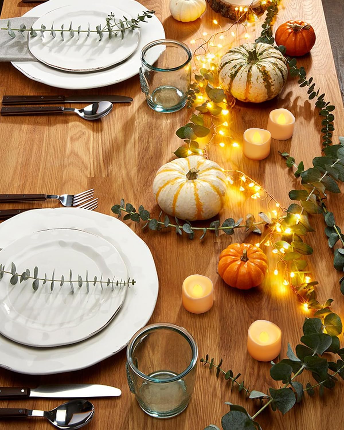 Thumbnail 5 de Homemory 24 Pack Battery Tea Lights (Ivory White) – flameless flickering LED tealights for weddings and home décor