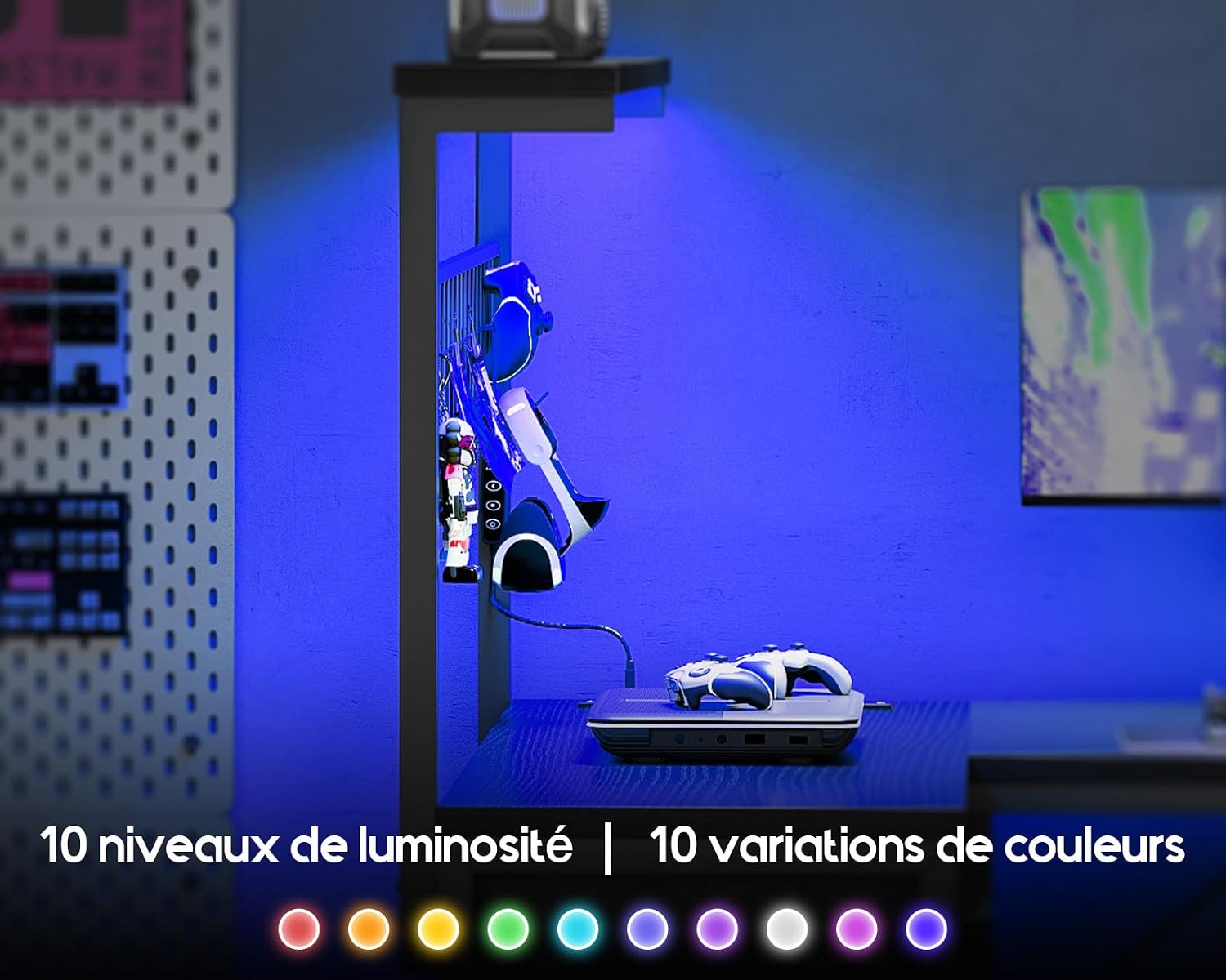 Thumbnail 6 de Coleshome ZJZ-ZSJ4C gamingbureau 130 x 100 cm met omkeerbare L-vorm en led