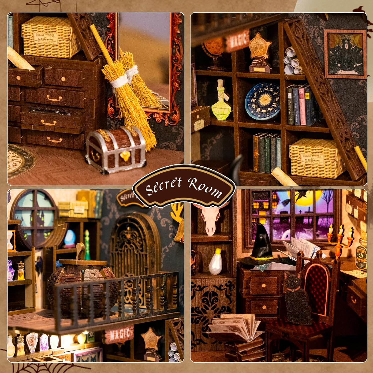 Thumbnail 3 de CUTEBEE Book Nook Kit 3D Casa delle Bambole