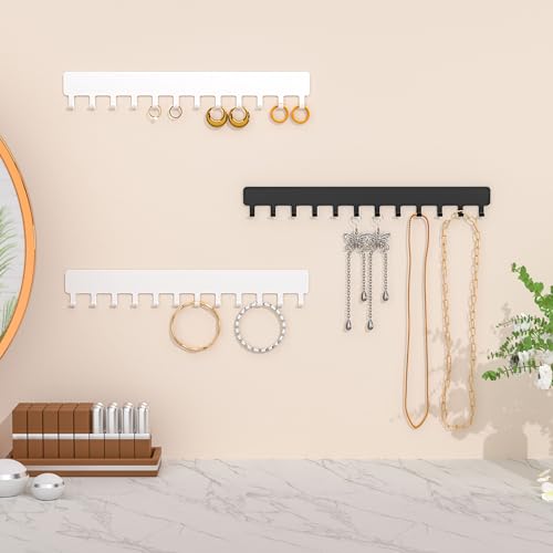 Thumbnail 6 de Josmimic Wall Mounted Necklace Holder with 12 Hooks (Adhesive, White)