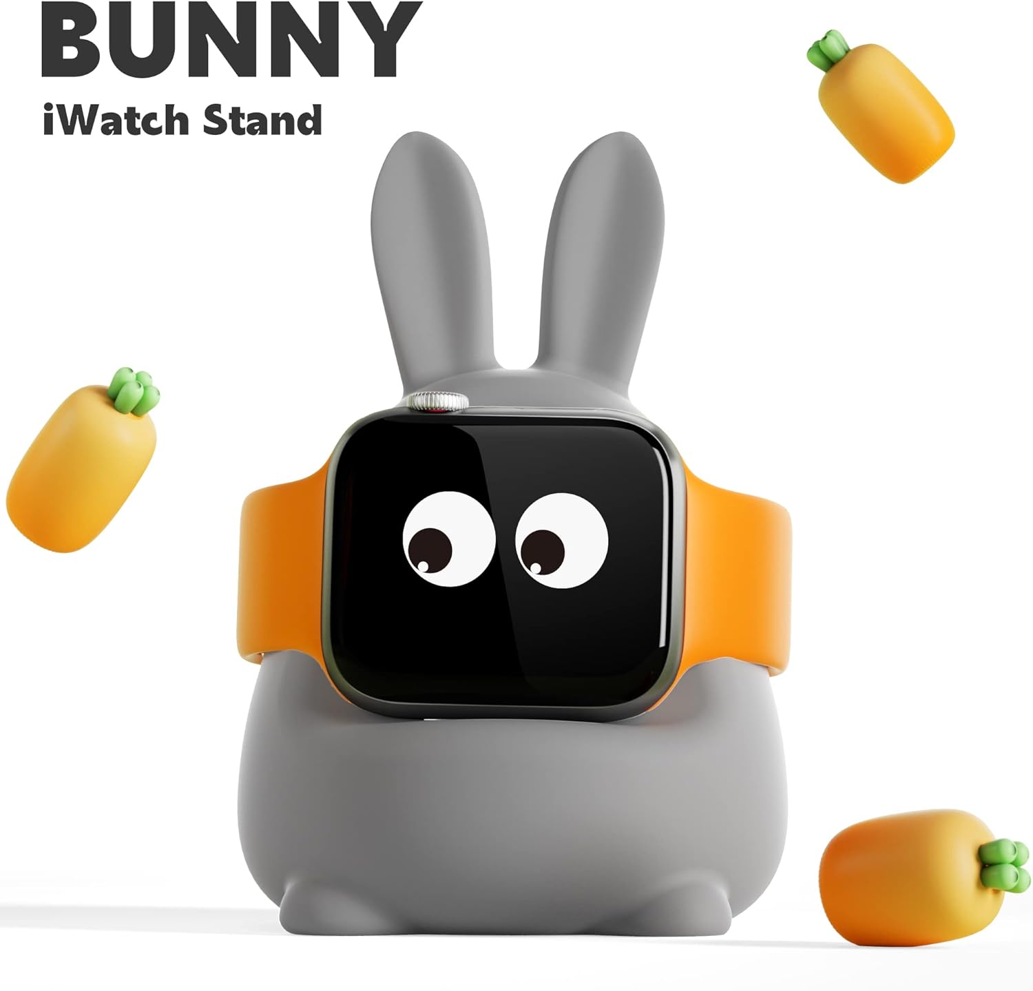 Thumbnail 1 de ELETIUO Charger Stand Silicone Dock Holder for Apple Watch (Various Series) – Grey