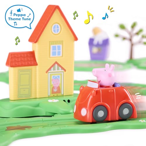 Thumbnail 5 de Peppa Pig Whizz Around Peppa’s Runabout Town Set – Motorised Vehicles & Track