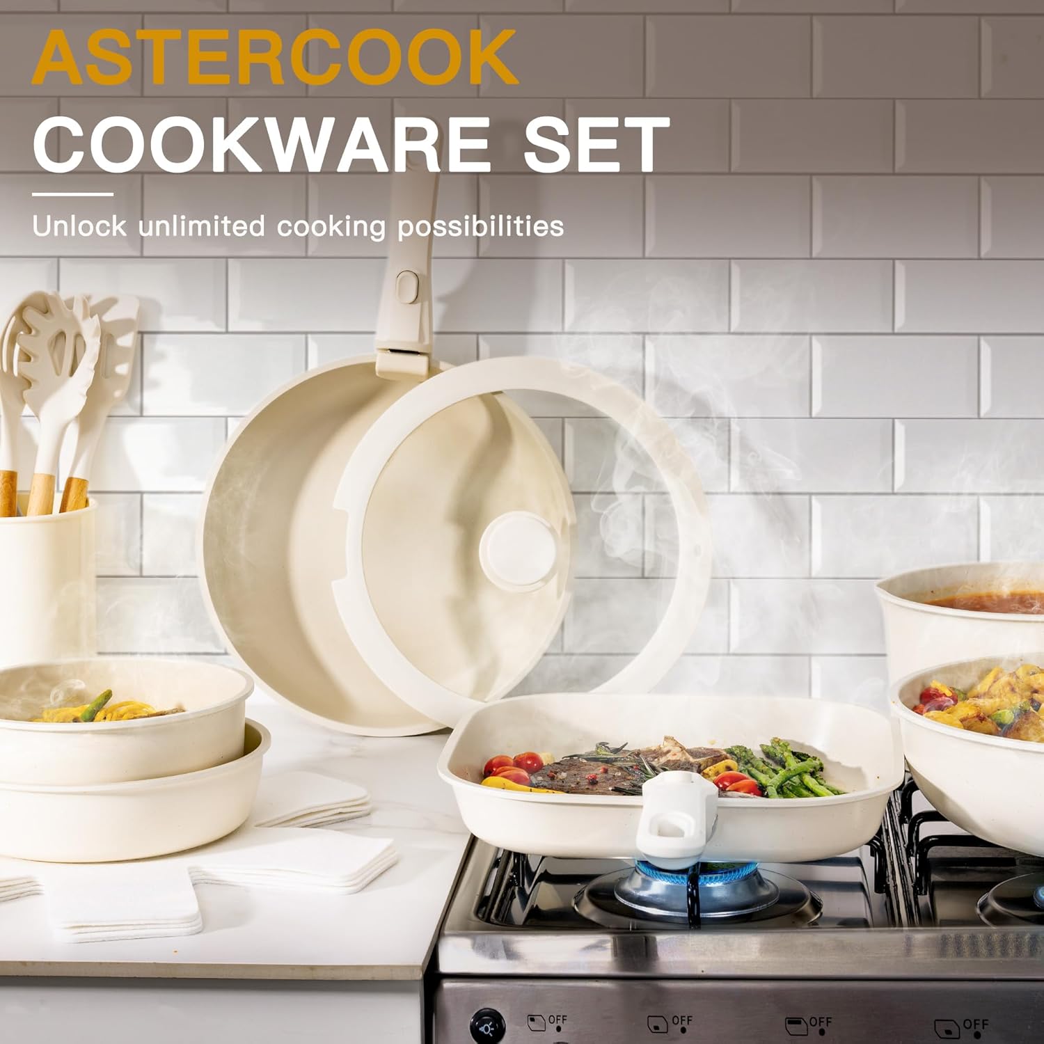 Thumbnail 6 de Astercook 23 Pc Ceramic Cookware Set