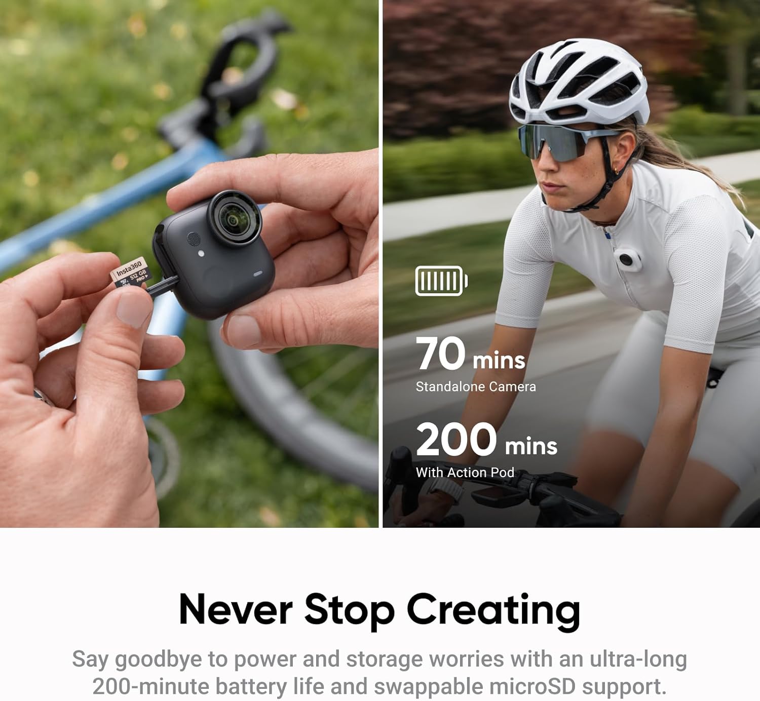 Thumbnail 6 de Insta360 GO Ultra Creator Bundle Midnight Black – tiny 4K action camera for hands-free POV