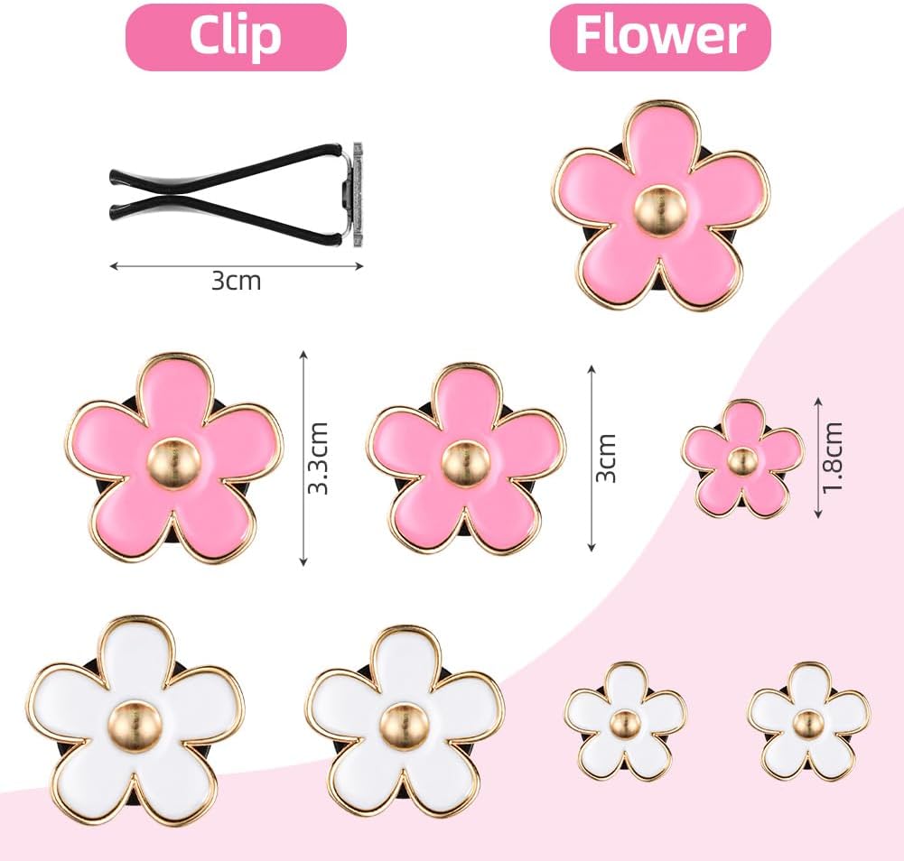 Thumbnail 1 de URAQT Daisy Flower Air Vent Clip – 8-Pack Pink Car Air Fresheners