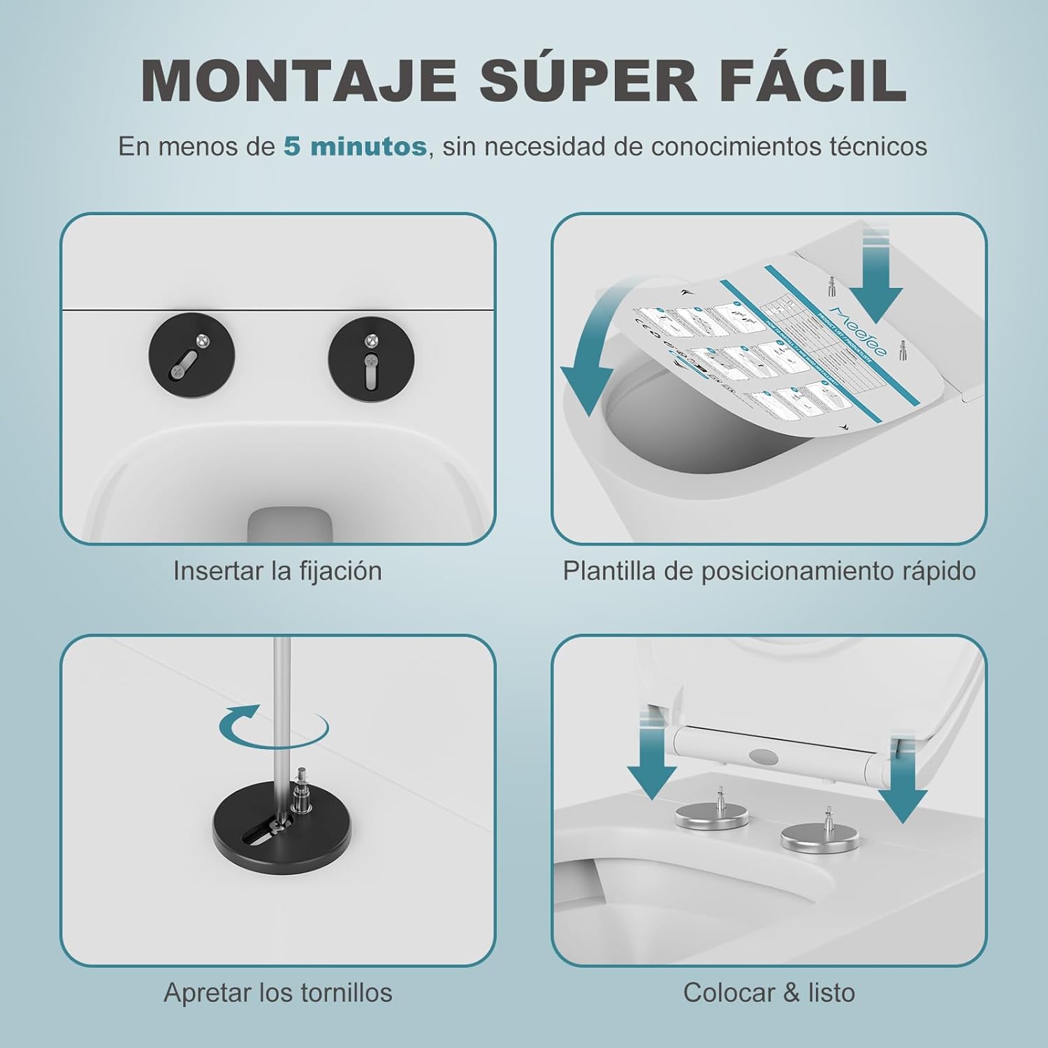 Thumbnail 3 de MEEJEE Tapa WC Universal Oval Blanca