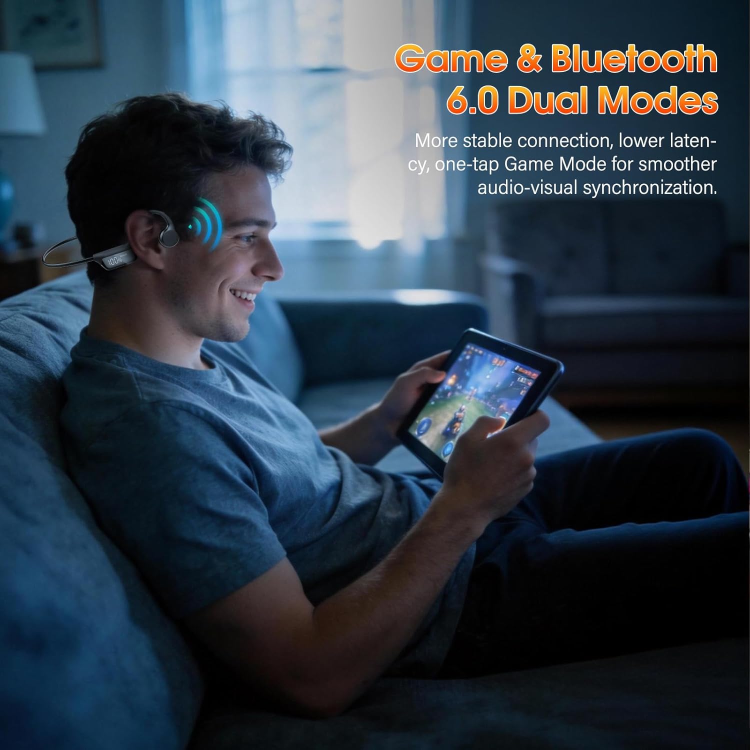 Thumbnail 6 de ZOVIMAX Knochenschall Kopfhörer – Open-Ear Bluetooth 6.0, 12 Std. Akku, IPX7
