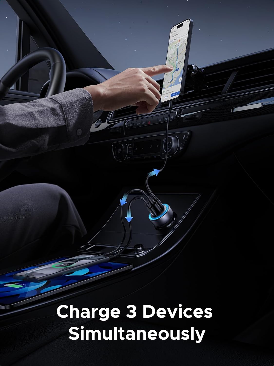 Thumbnail 1 de UGREEN 3-Port Car Charger PD 30W USB-C