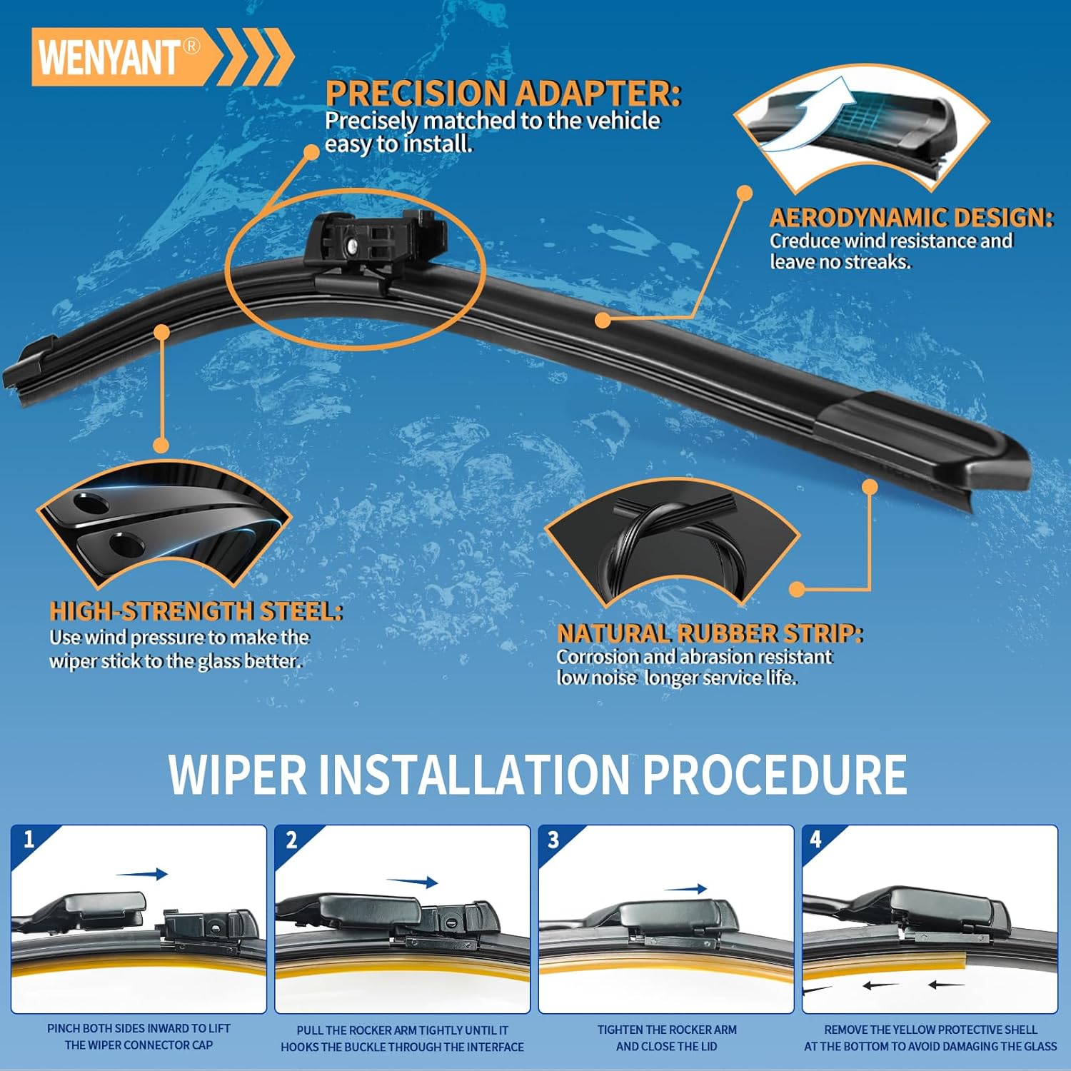 Thumbnail 2 de Wenyant 22" Windshield Wipers 22" Set