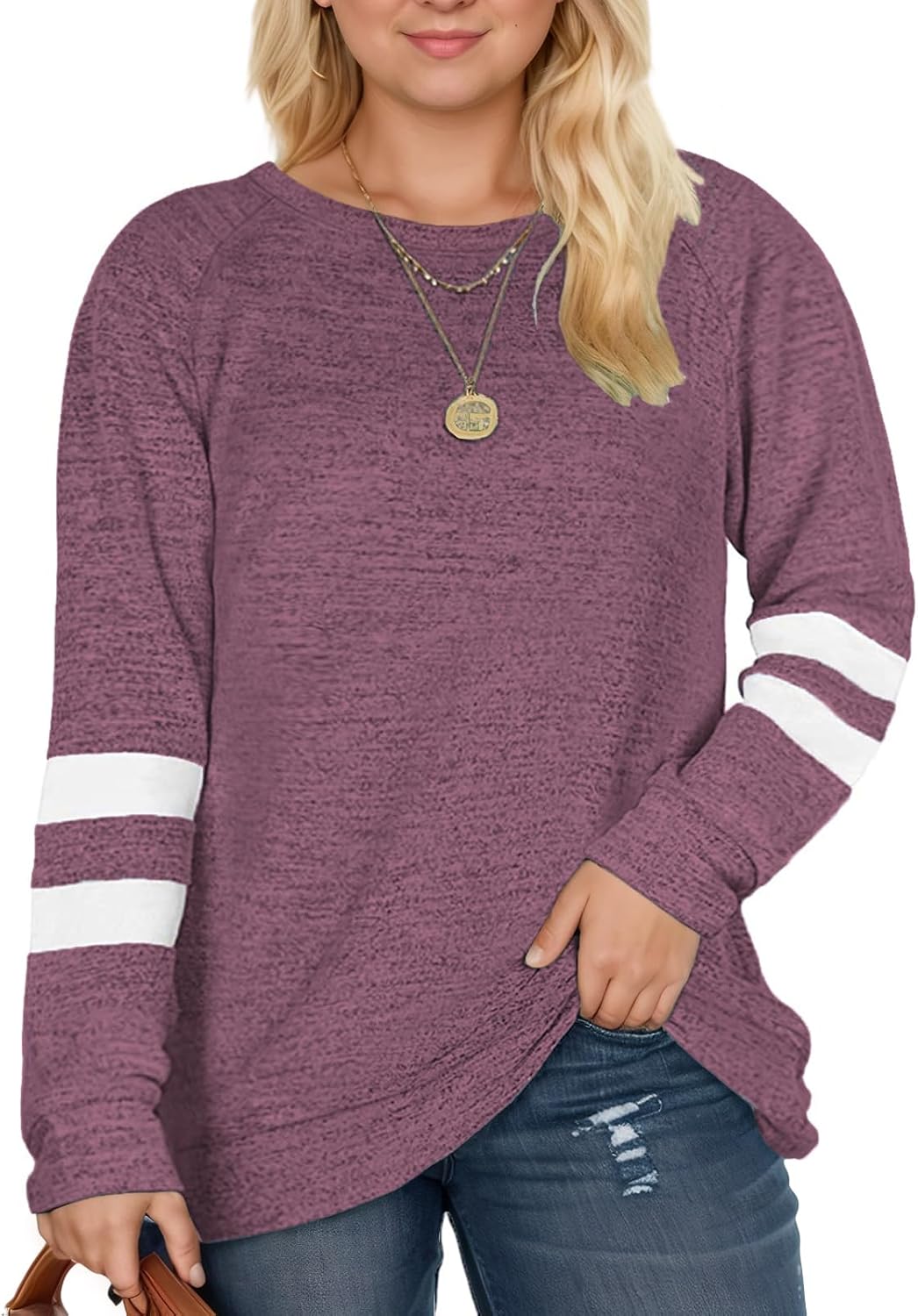 Detalle de DOLNINE Plus Size Sweatshirt Tunic Top