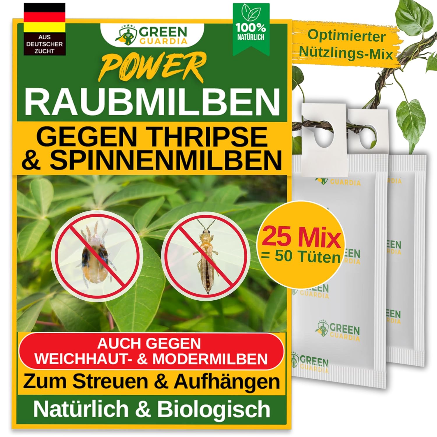 Detalle de Raubmilben-Mix gegen Schädlinge 50 Tüten