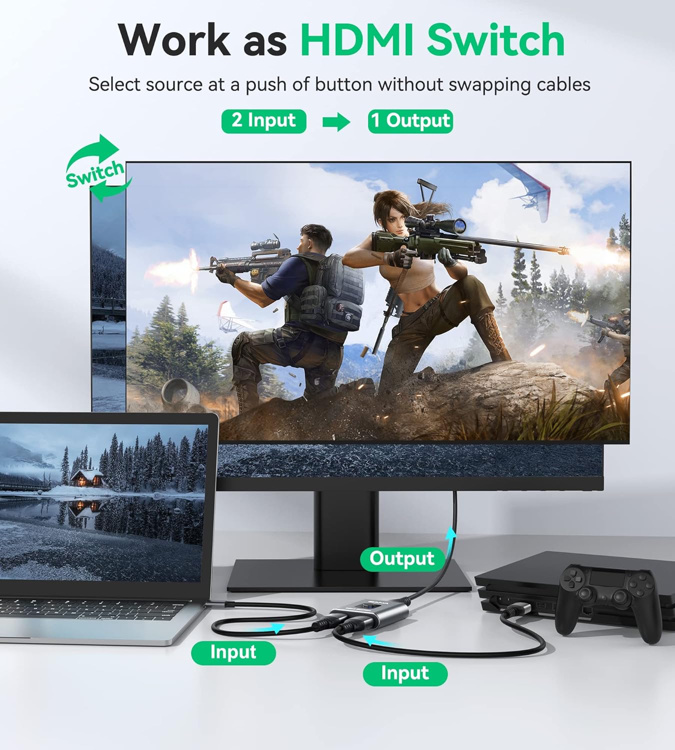 Thumbnail 3 de GANA HDMI Switch 4k@60hz Bidirectional