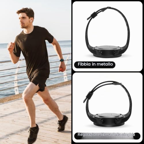 Thumbnail 4 de OFFCUP Orologio Uomo Digitale 5ATM Cronografo con LED – Cinturino in Silicone, Nero