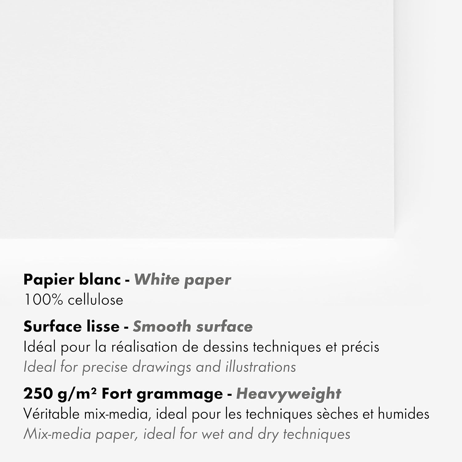 Thumbnail 2 de Clairefontaine 975730C Bloc Collé PaintON Multi-techniques – 25 feuilles A3 250 g, surface lisse