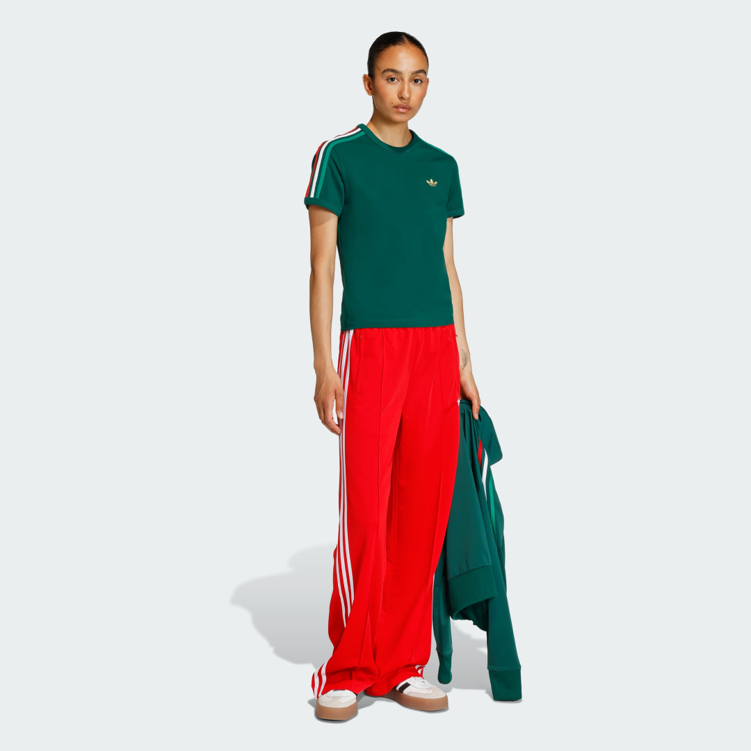 Detalle de 3-Stripes Slim T-Shirt de Adidas. Verde y con estilo clásico para el día a día