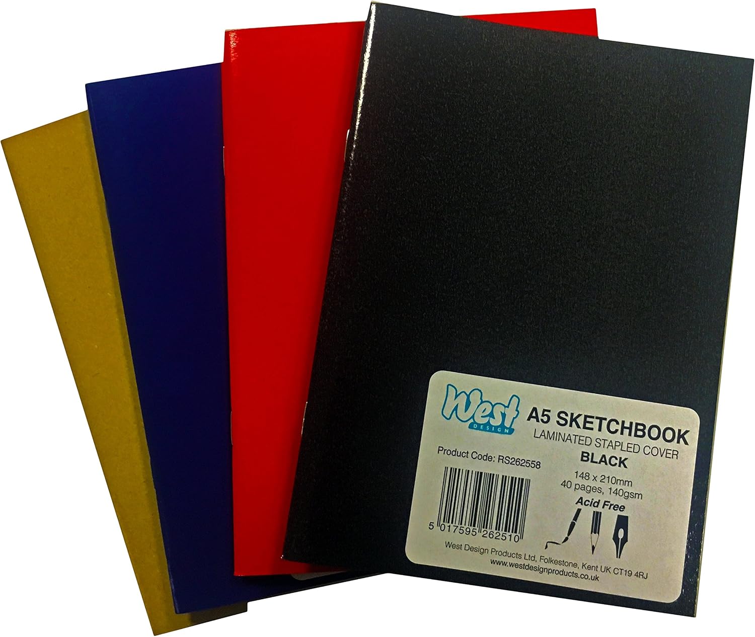 Detalle de A4 Matt Sketchbook Bundle of 5 Assorted
