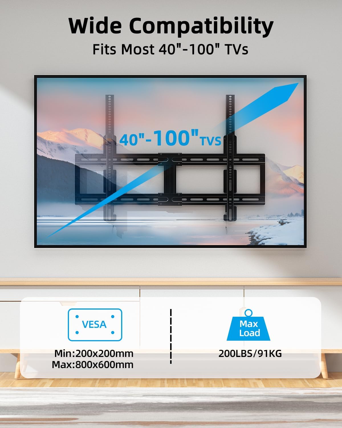 Detalle 2 de HOME VISION HV8802 0.86" Ultra Slim TV Wall Mount