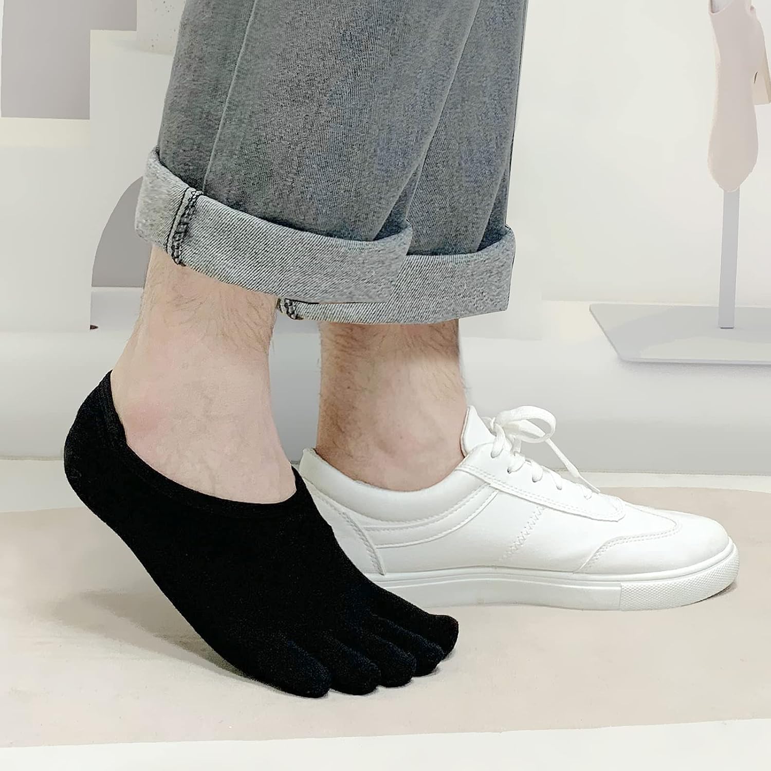 Detalle 2 de PUTUO Calcetines Dedos Hombre 4 Pares
