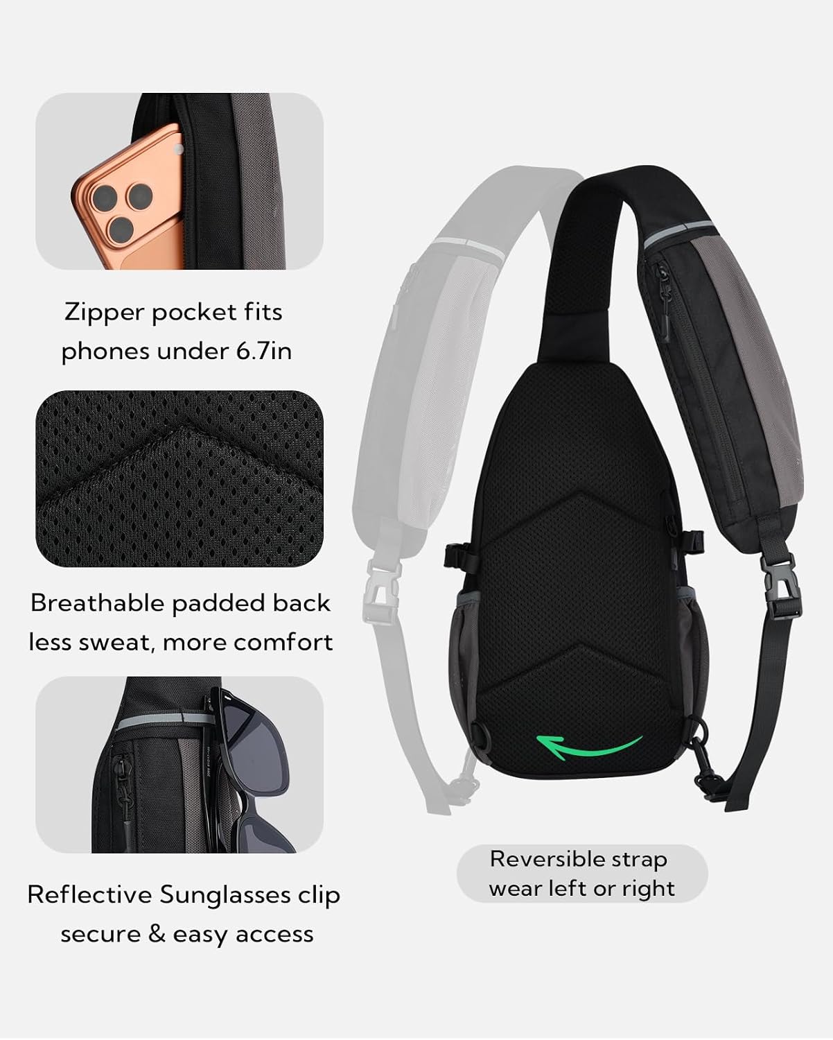 Thumbnail 5 de Waterfly Sling Bag Crossbody Backpack: A practical 6L companion for daily trips