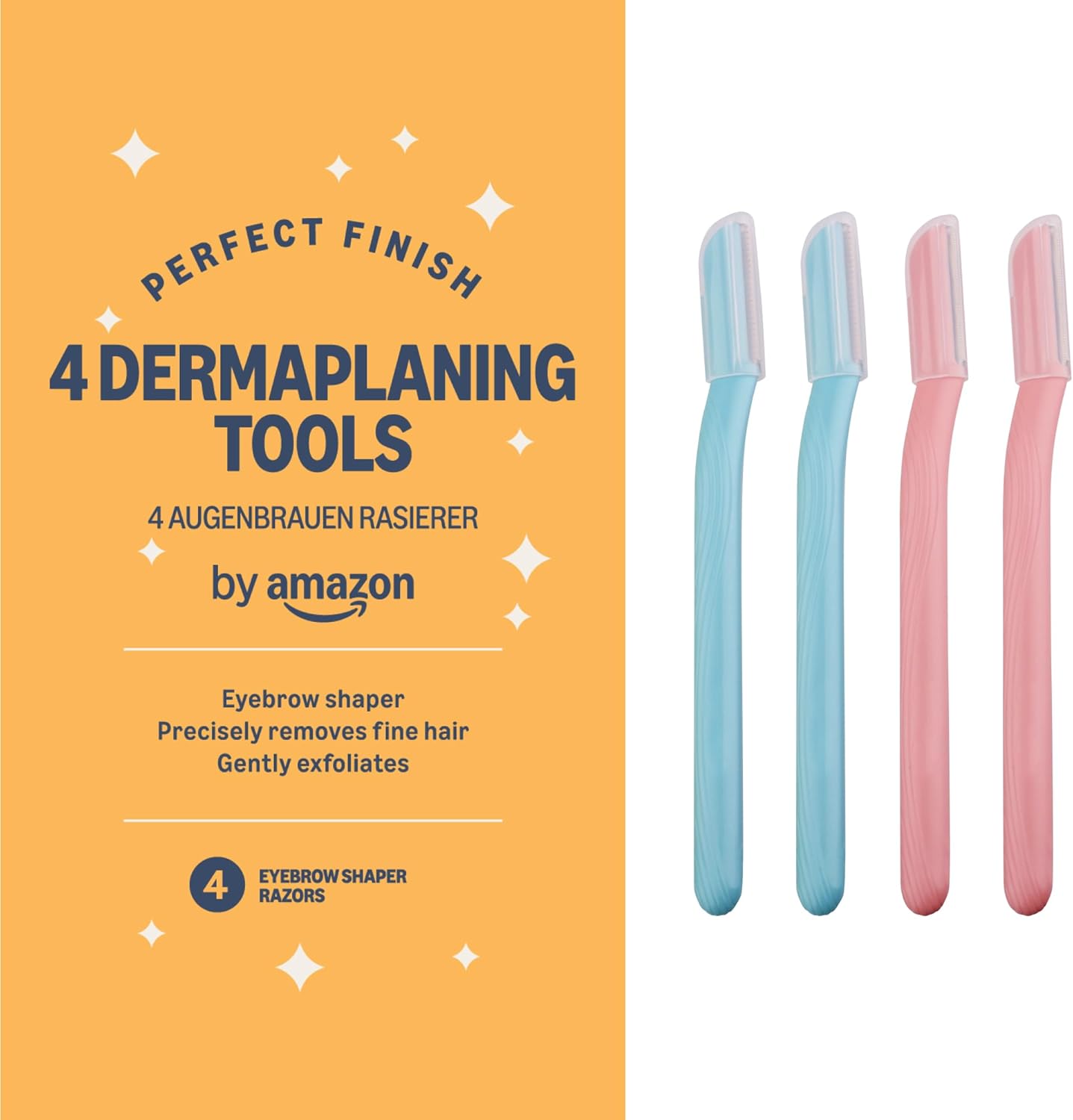 Detalle de By Amazon Dermaplane Eyebrow Razor Shaper (Pack of 4)