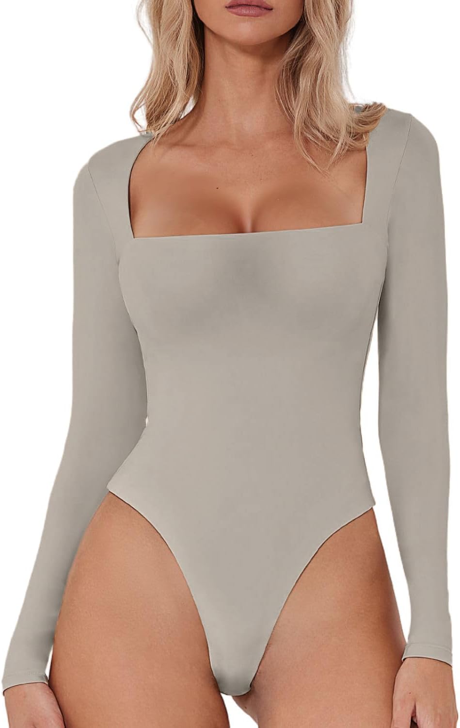 Thumbnail 6 de QINSEN Women's Sexy Square Neck Bodysuit