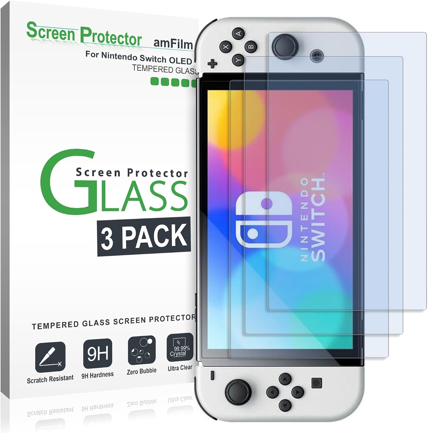 Thumbnail 6 de amFilm Displayschutzfolie aus Glas (3 Stück) für Nintendo Switch 2 (Modell 2025)