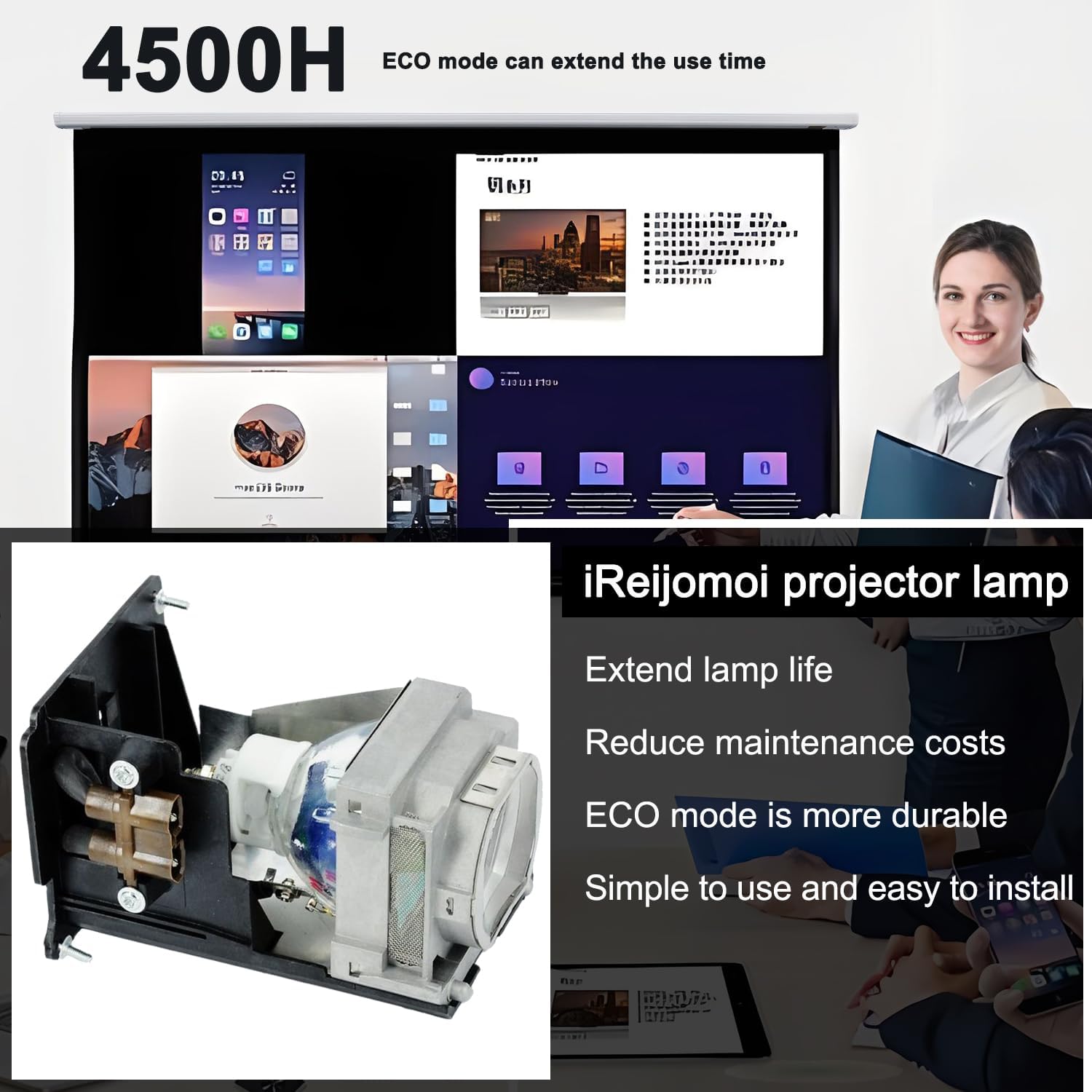 Thumbnail 1 de iReijomoi VLT-HC5000LP replacement lamp with housing for Mitsubishi HC series projectors