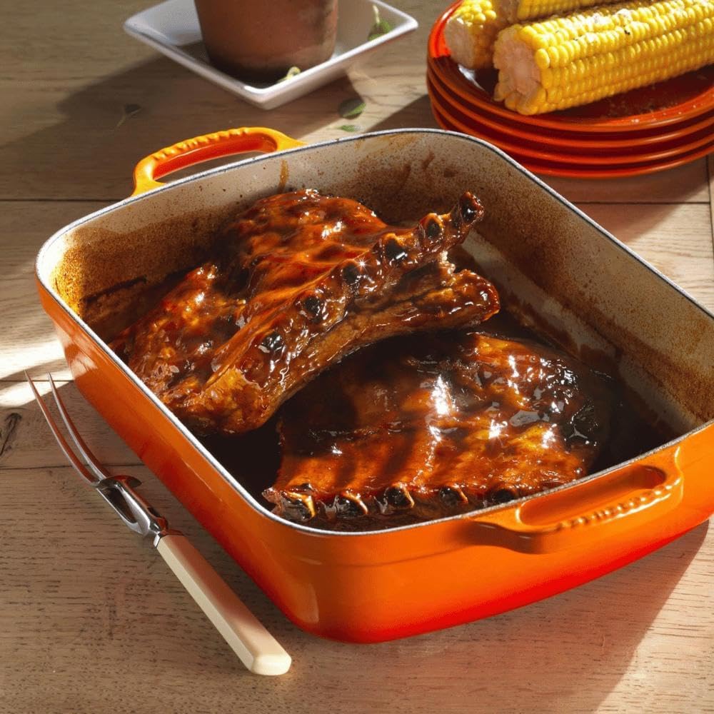 Thumbnail 5 de Le Creuset Signature Enamelled Cast Iron Rectangular Roasting Dish, 37 cm, 6.6 L, Volcanic