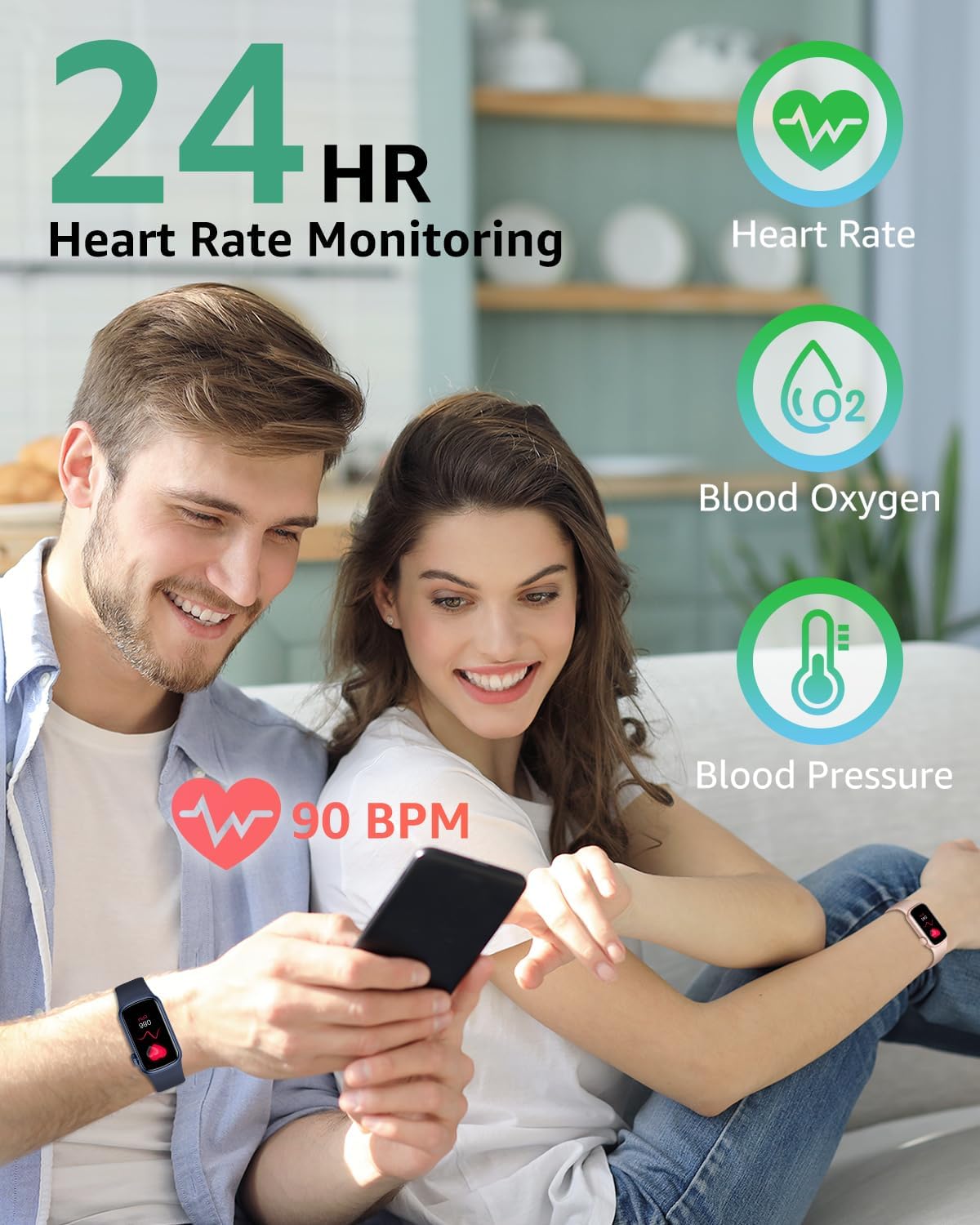 Thumbnail 4 de IMFRCHCS Fitness Tracker: 1.47" TFT Display, 130+ Modes, Sleep & Heart Rate Monitoring