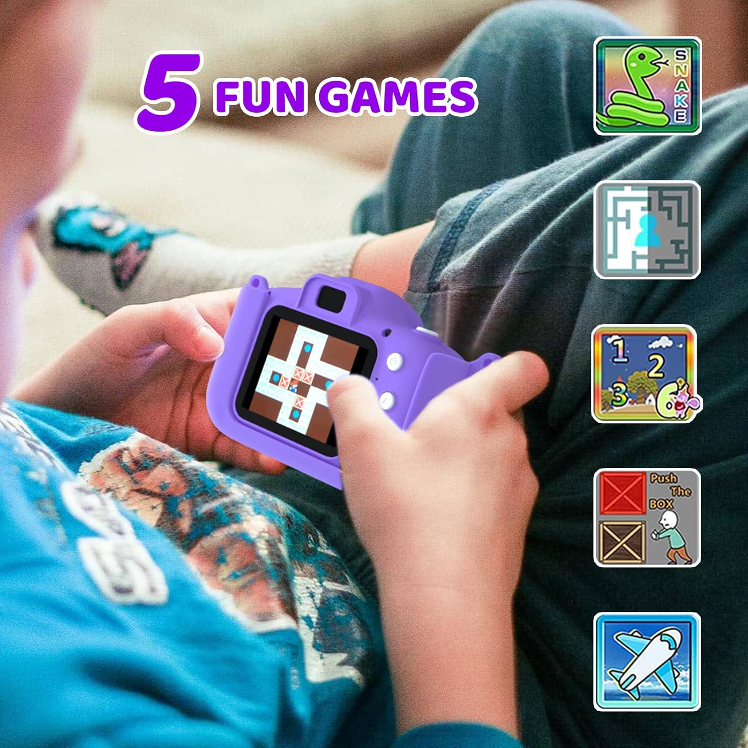 Thumbnail 4 de ASTGMI: Macchina Fotografica per Bambini 12 MP con Scheda da 32 GB – Regalo ideale per 3–10 anni
