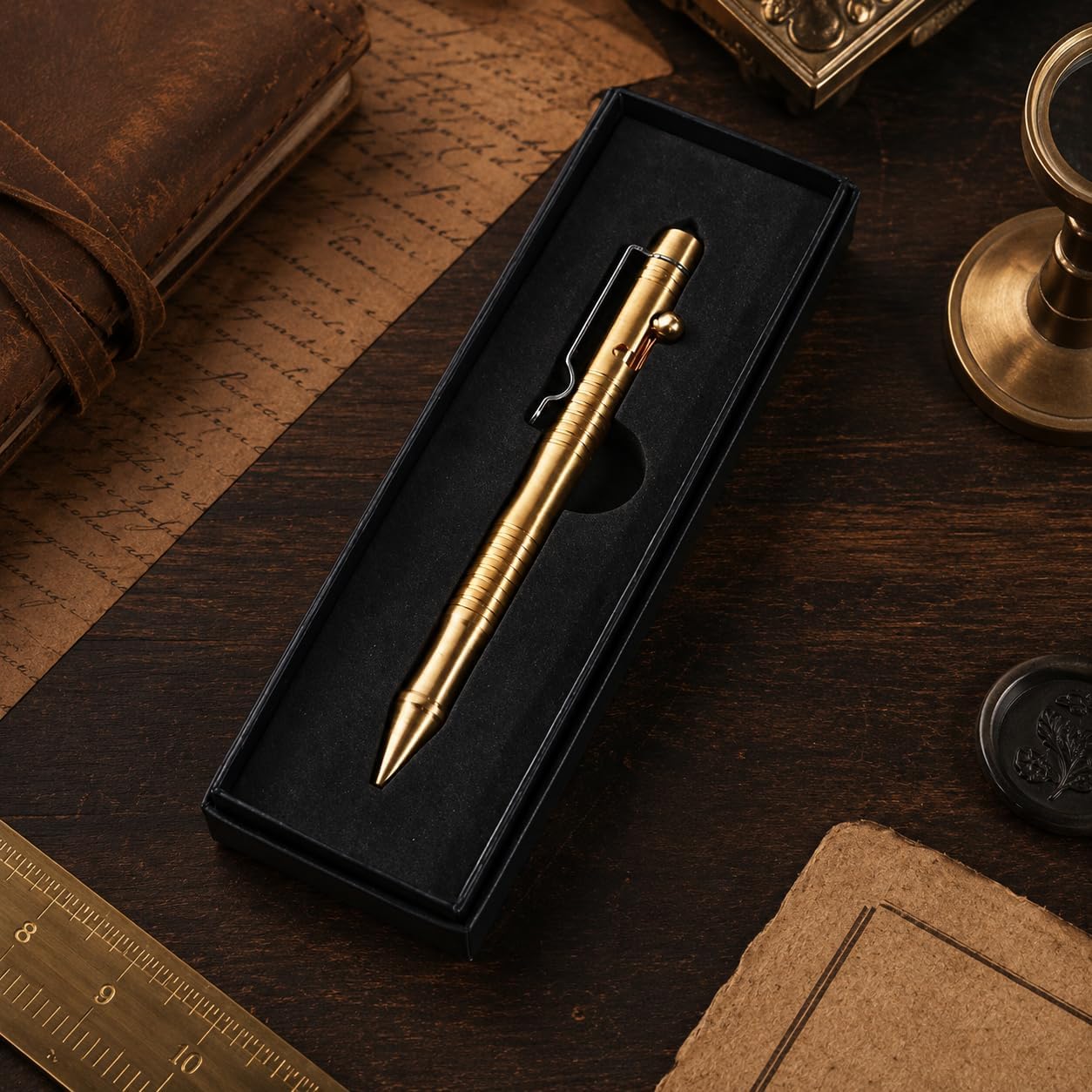 Thumbnail 5 de SMOOTHERPRO Solid Brass Bolt Action Pen (BB202) – heavy duty ballpoint with tremor-friendly bolt action