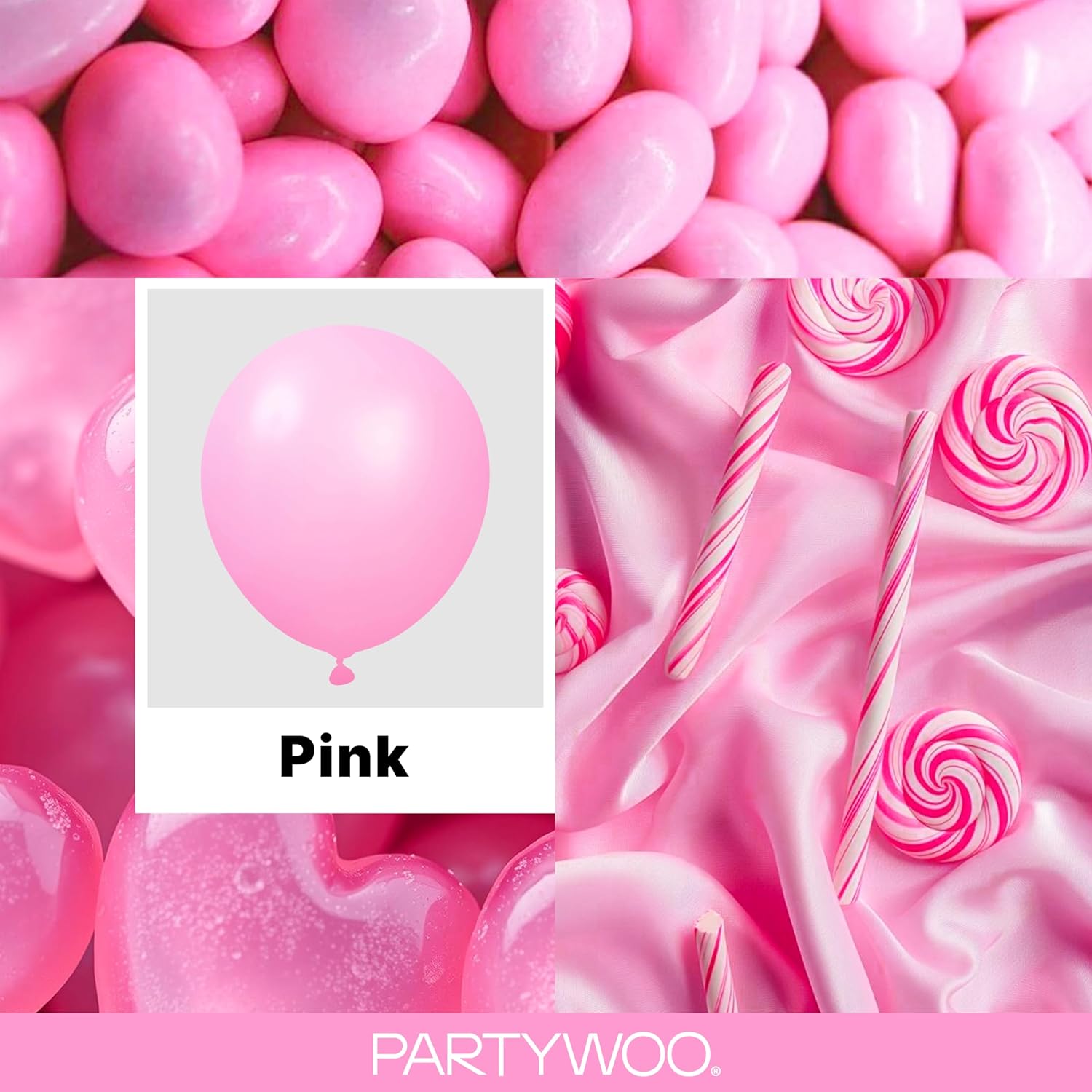 Thumbnail 1 de PartyWoo Pink Balloon Arch Kit (127 pcs) Matte Pink Balloons in Multiple Sizes for Baby Shower, Valentine’s & More