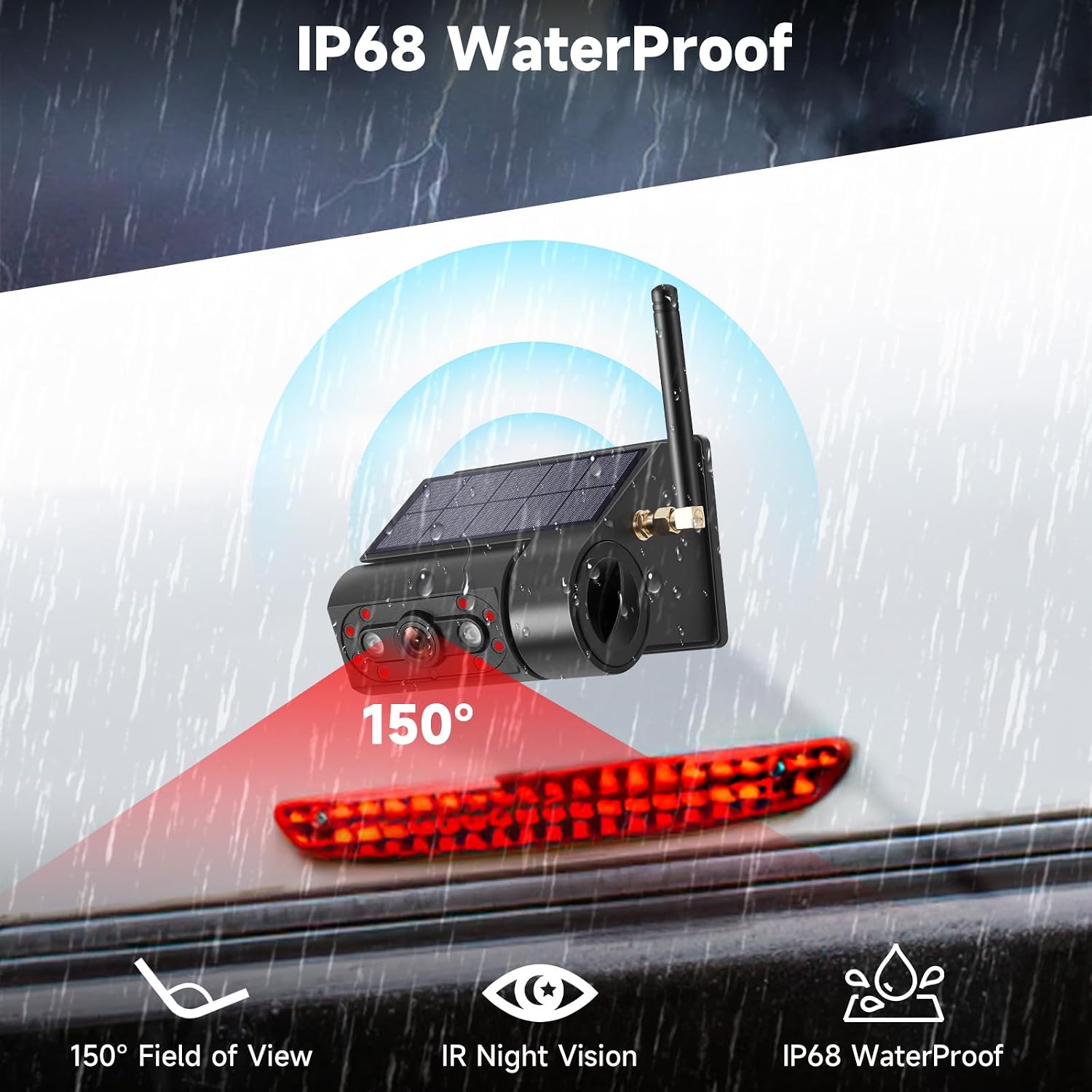 Thumbnail 4 de Magnetic Solar Wireless Backup Camera 5”