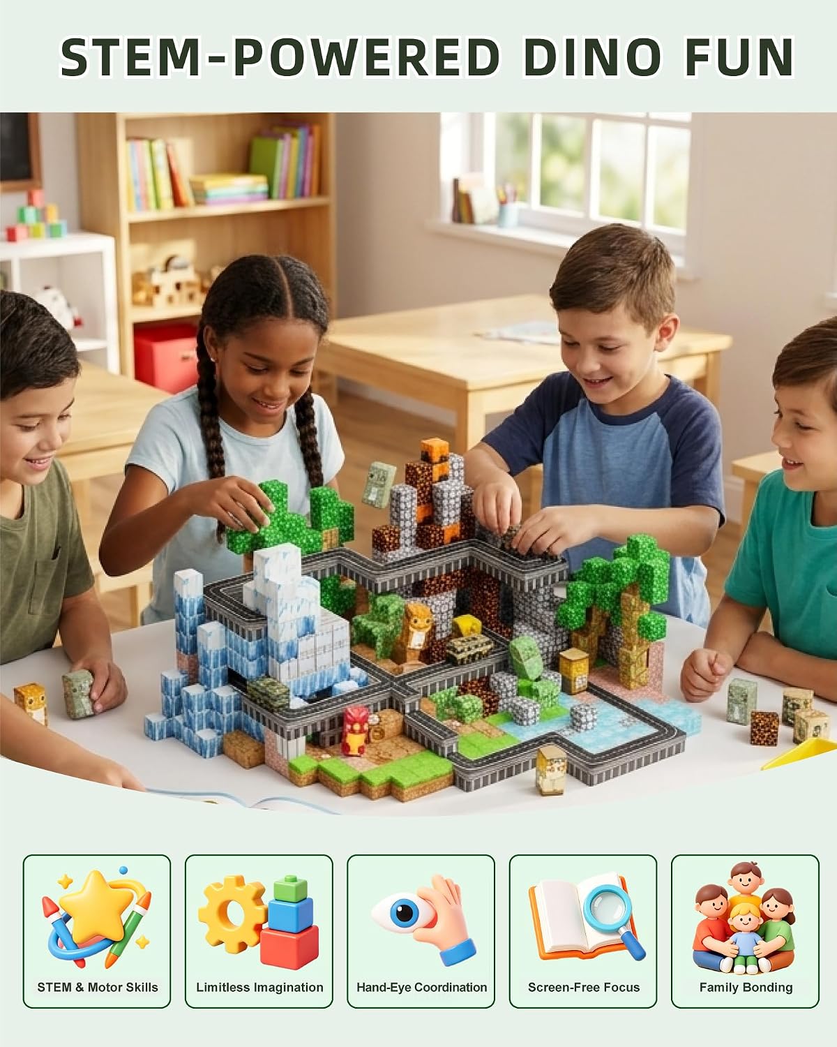 Detalle 1 de Vrykzyl Magnetic Building Blocks 144-Piece Set