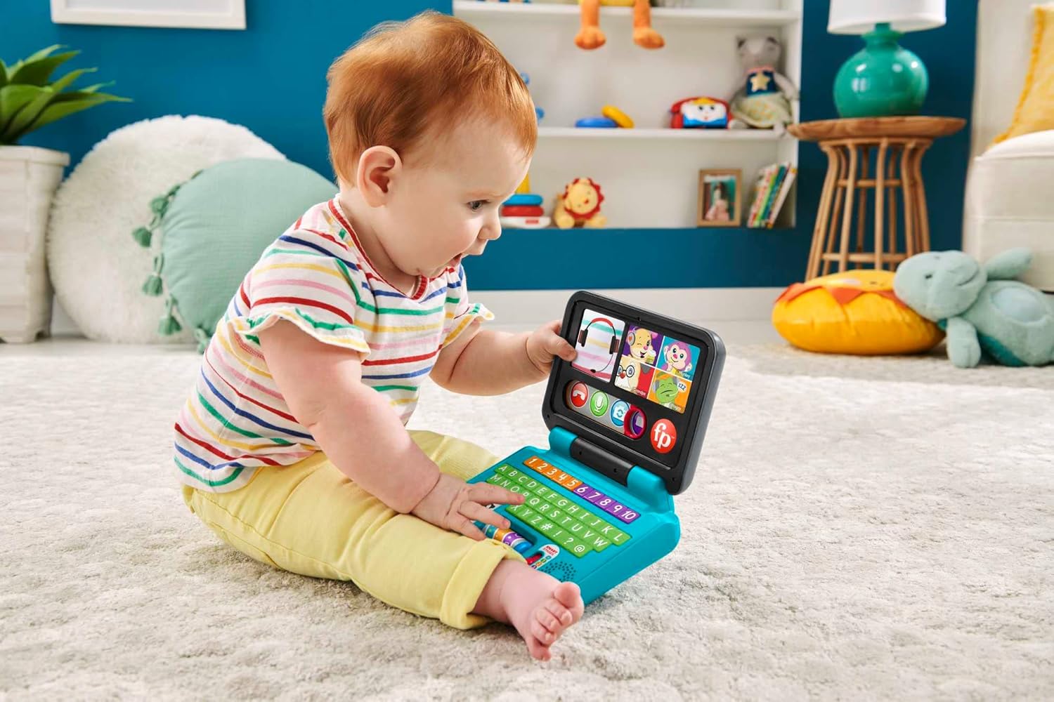 Detalle de Fisher-Price Laugh & Learn Let's Connect Laptop – UK Edition (HGW96)