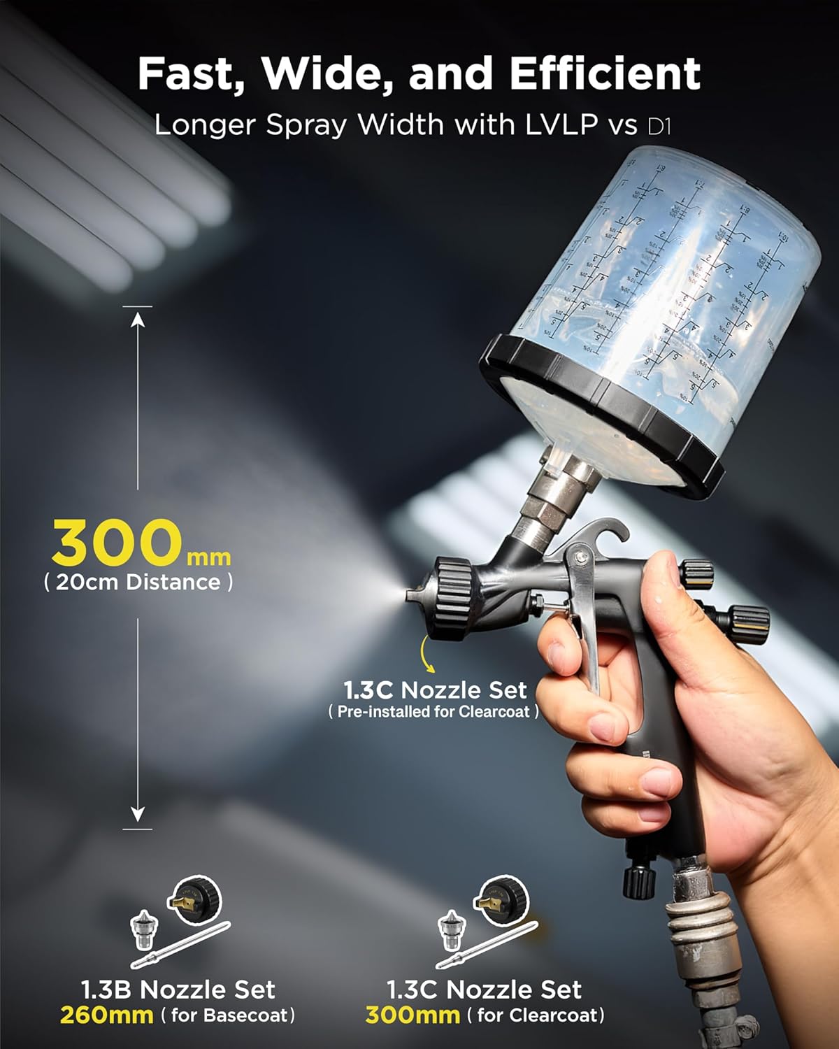 Detalle de InoKraft Drizzle Pro LVLP 340g Spray Gun