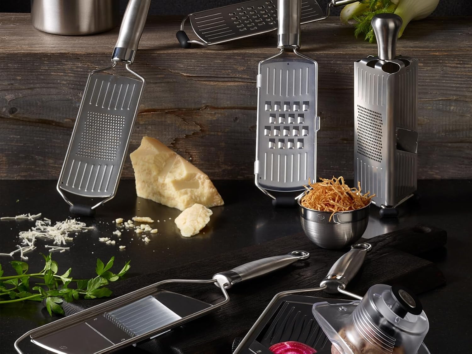Detalle de RÖSLE Rallador grueso para verduras y queso 🧀