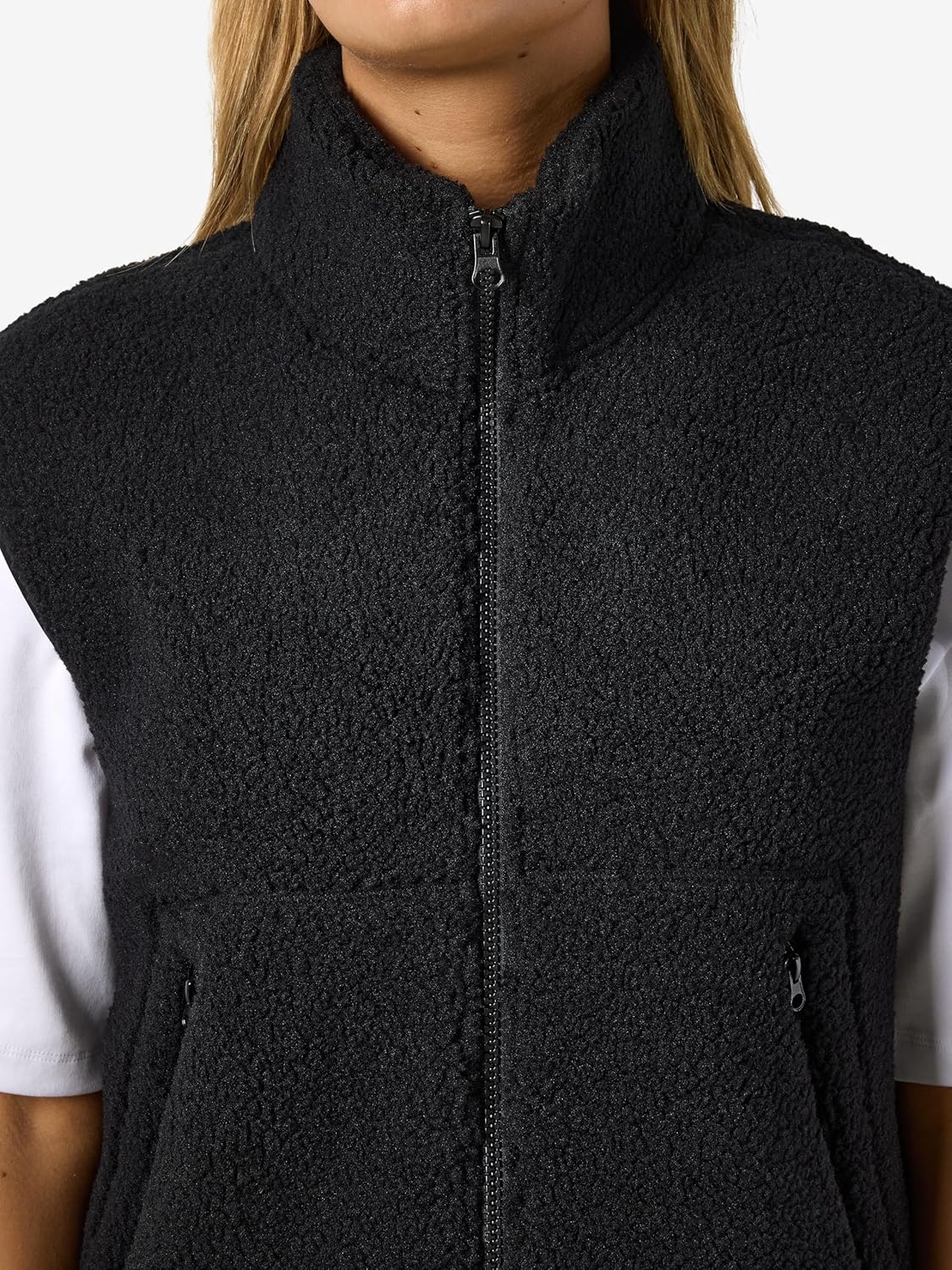 Thumbnail 4 de NOISY MAY Damen Short Teddy Vest mit Langarm und hohem Verschluss