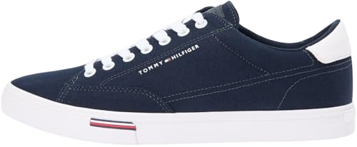 Detalle de Tommy Hilfiger Vulc Core RWB Long Lace CVS FM0FM05813 Low Top — Azul Desert Sky, talla 8