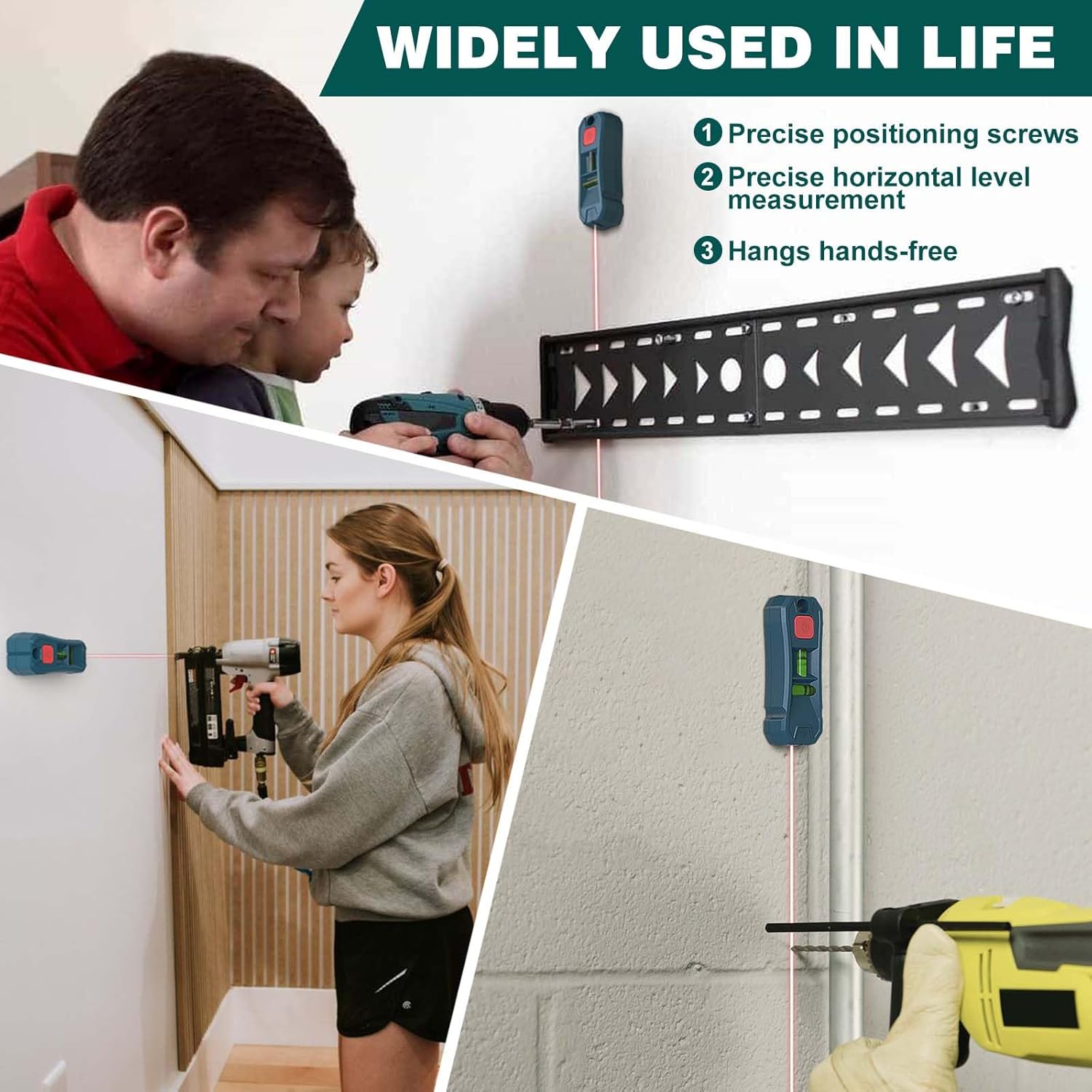 Thumbnail 1 de Level Laser Tool with Magnetic Stud Finder 30ft