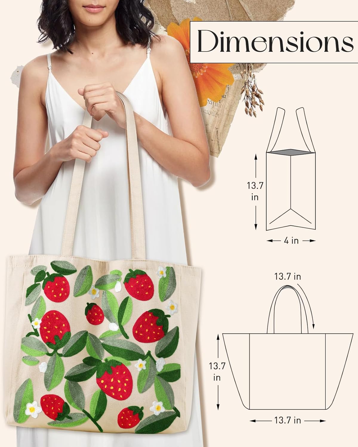 Thumbnail 1 de Miss Adola Embroidery Tote Bag