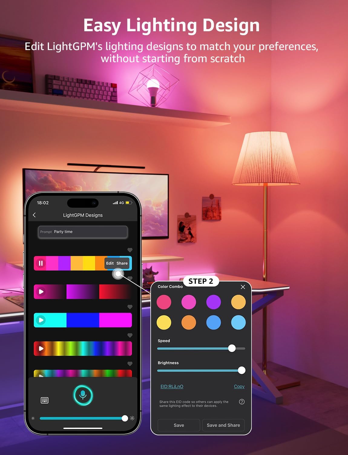 Detalle 2 de Lepro AI Smart Bulb B22