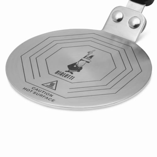 Detalle de Bialetti Piattello A Induzione 13 Cm, Argento: Adattatore in acciaio per uso su piani a induzione
