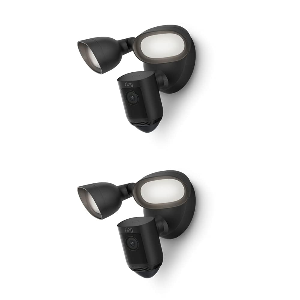 Detalle de Ring Flutlichtkamera Pro Kabel (Floodlight Cam Wired Pro) – 2K-Außenkamera mit 3D-Bewegung, Ring Vision und 110-dB-Sirene