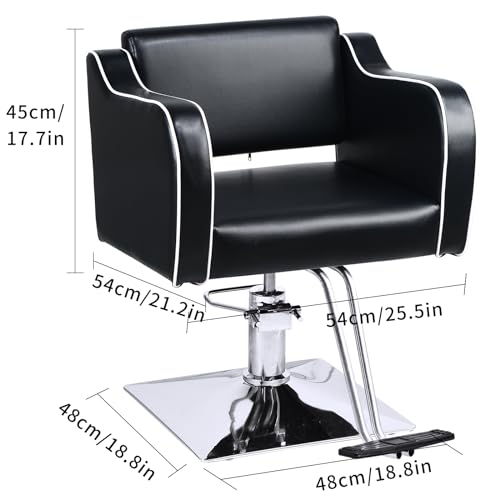 Detalle 2 de Panana Haircut Chair Swivel Barber Chair with Footrest – a practical salon chair for stylish, comfortable hairdressing