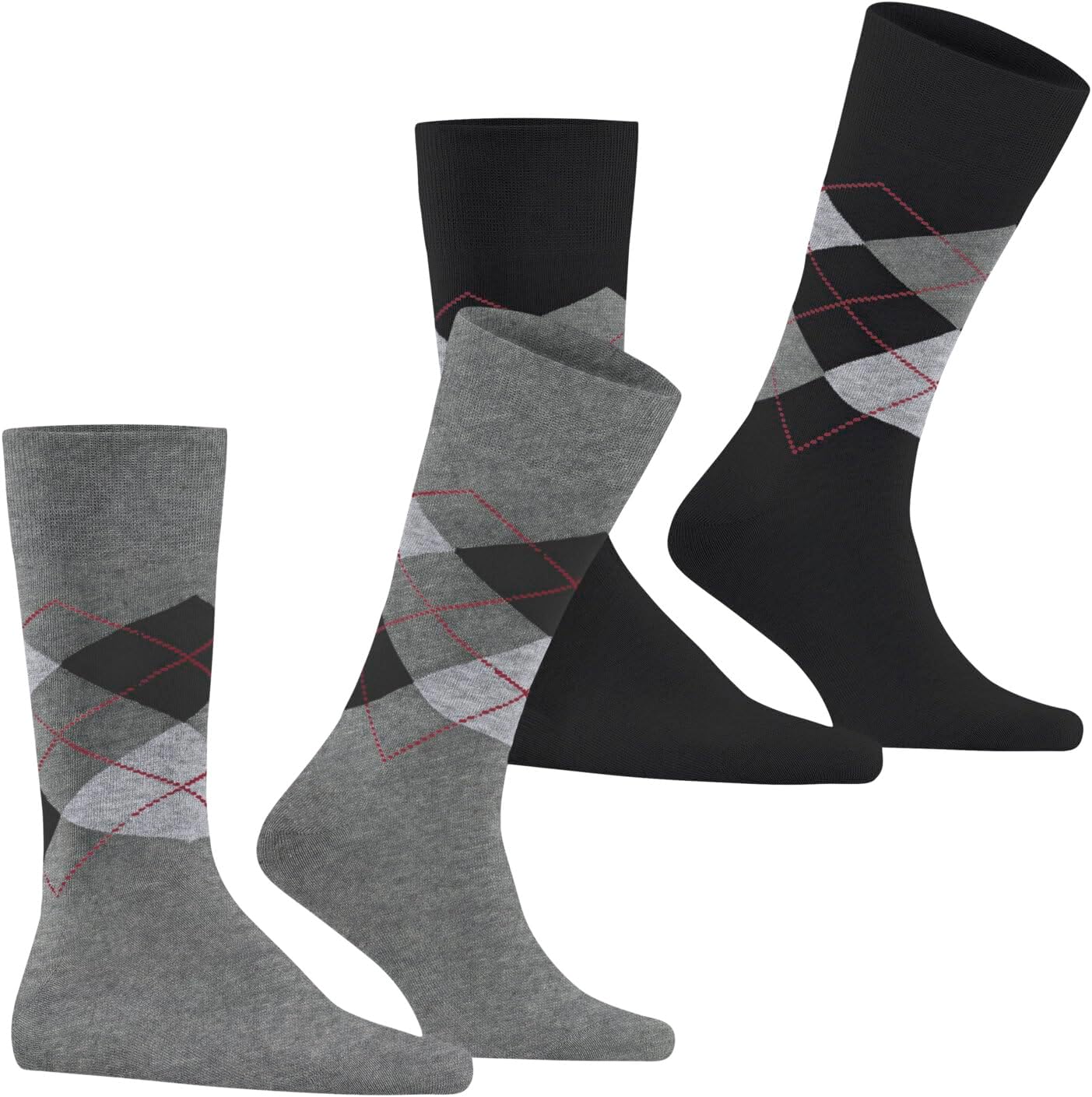 Thumbnail 3 de Burlington Hommes Everyday Argyle Chaussettes Opaque Coton – Lot de 2