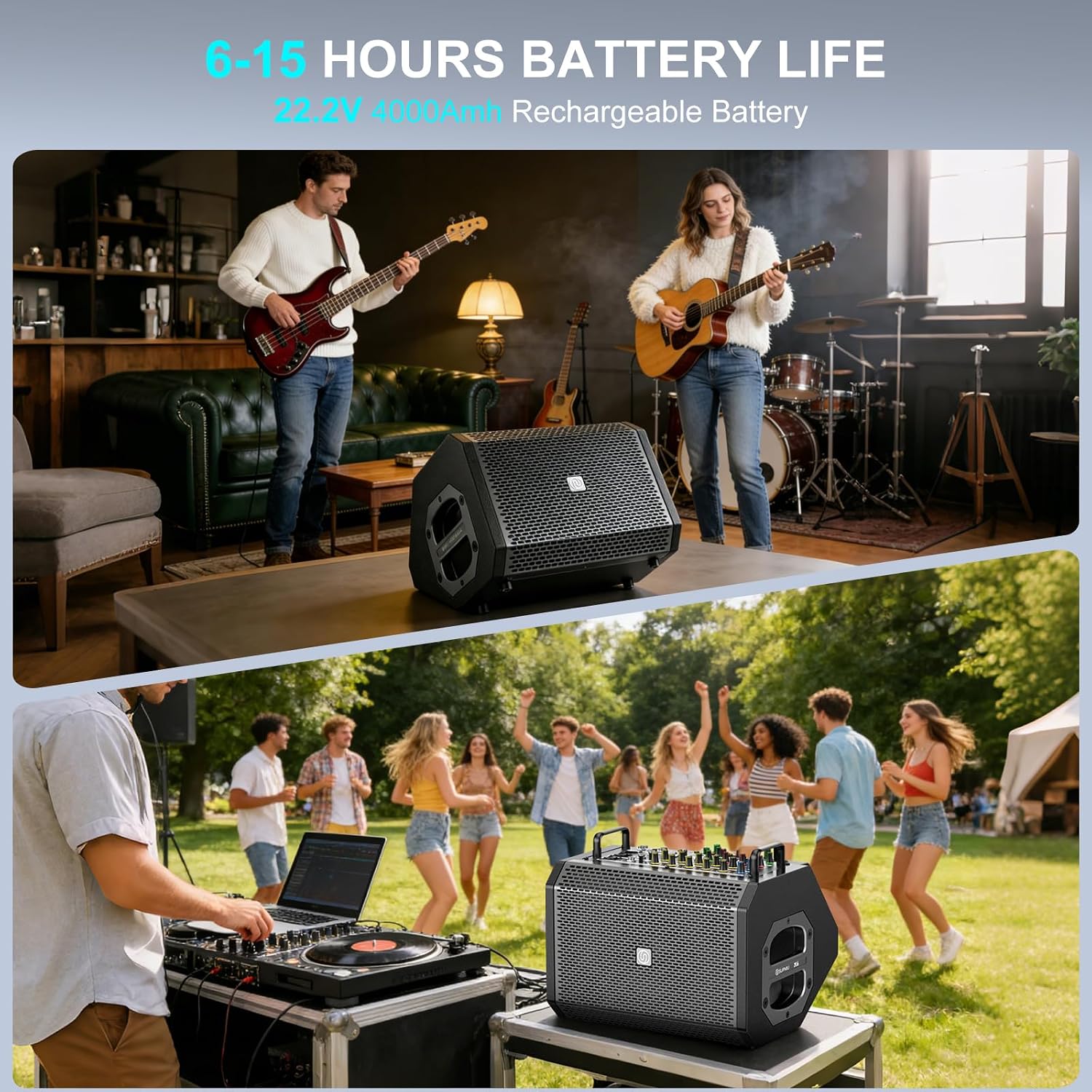 Thumbnail 4 de M6 200W All-in-One Karaoke & PA System with 5-Channel Mixer and 2 Wireless Mics