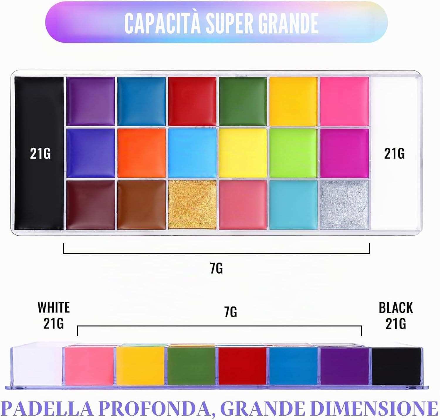 Thumbnail 6 de UCANBE Pittura per Viso 20 Colori Body Painting