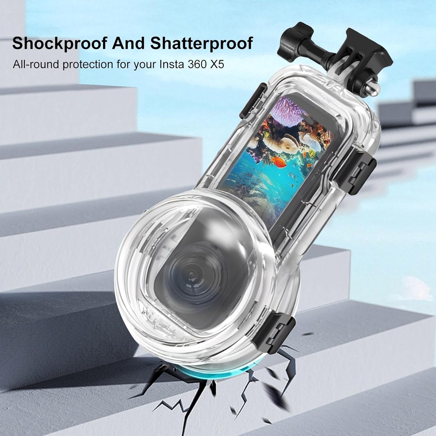 Thumbnail 5 de PULUZ Waterproof Case for Insta360 X5 60M