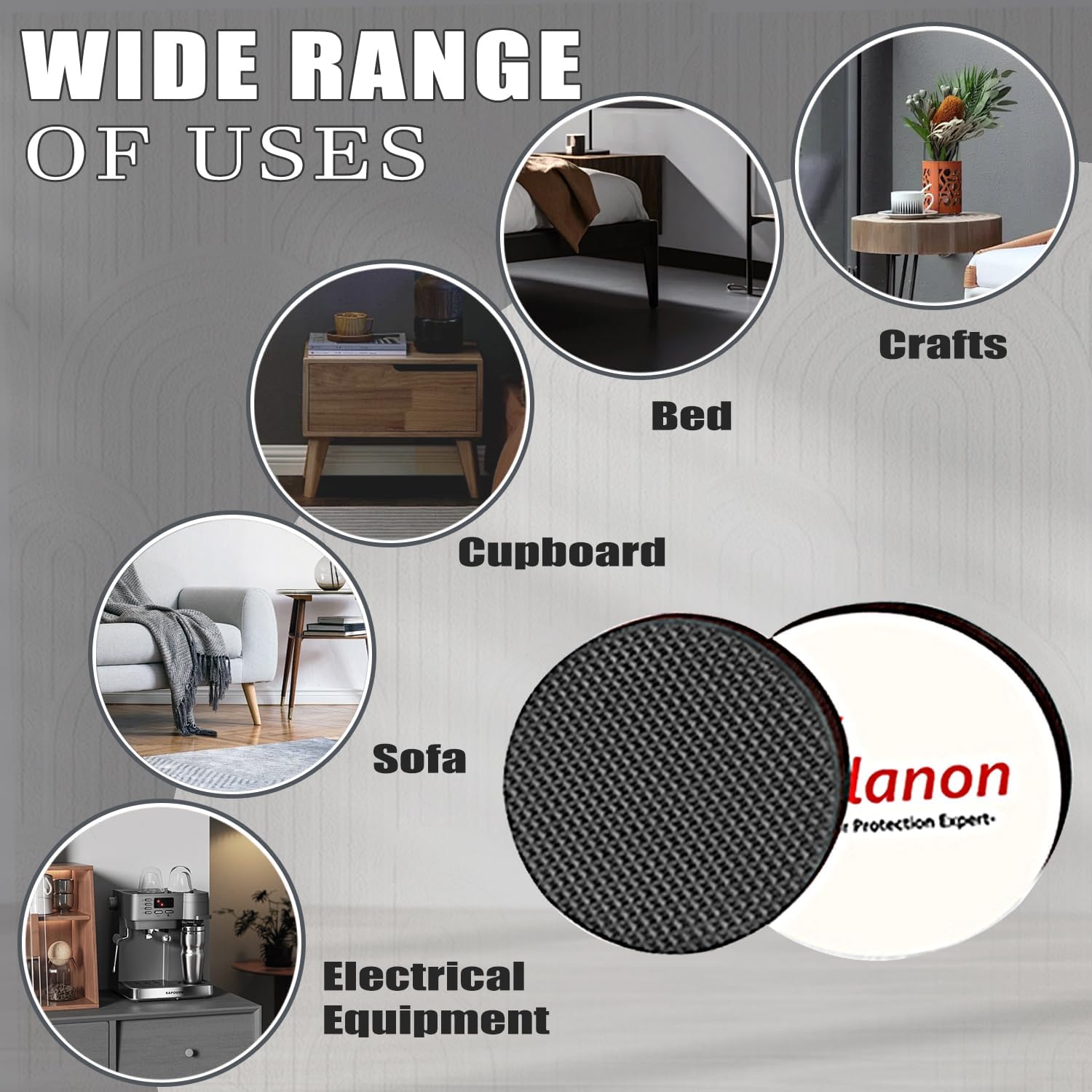 Thumbnail 6 de Yelanon 63mm Non Slip Furniture Pads 24